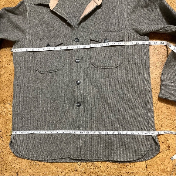 Woolrich Vintage Unisex Textured Wool Button Shirt Jacket Sz M - Picture 10 of 14